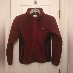 Columbia Women's Teddy Jacket - Burgundy and Black Size XS